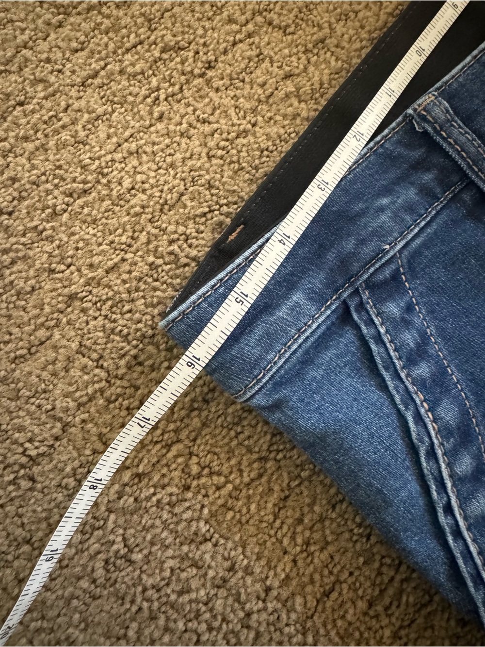 Democracy Dark Blue Flare Jeans with Front Patch Pockets - Picture 6 of 7